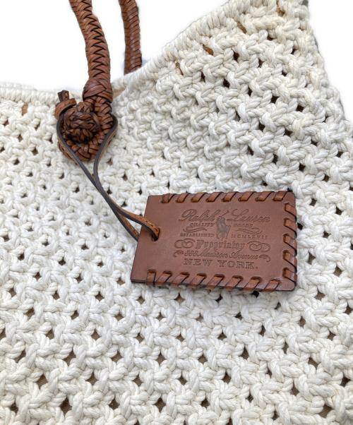 RALPH LAUREN（ラルフローレン）RALPH LAUREN (ラルフローレン) ハンドバッグ ホワイトの古着・服飾アイテム