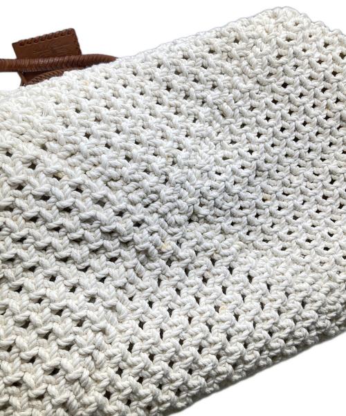 RALPH LAUREN（ラルフローレン）RALPH LAUREN (ラルフローレン) ハンドバッグ ホワイトの古着・服飾アイテム