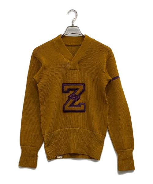USED（ユーズド）USED (ユーズド) Vネックニット ブラウン サイズ:記載無しの古着・服飾アイテム