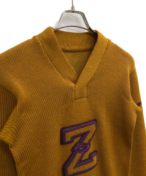 USED（ユーズド）USED (ユーズド) Vネックニット ブラウン サイズ:記載無しの古着・服飾アイテム