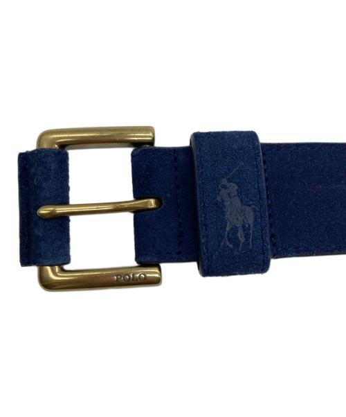 POLO RALPH LAUREN（ポロ・ラルフローレン）POLO RALPH LAUREN (ポロ・ラルフローレン) スエードレザーベルト ネイビーの古着・服飾アイテム