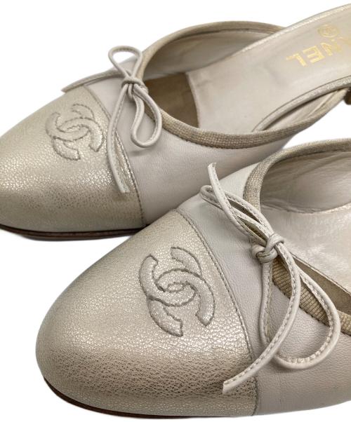 CHANEL（シャネル）CHANEL (シャネル) ミュール アイボリー サイズ:37の古着・服飾アイテム