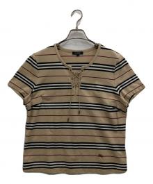 BURBERRY LONDON（バーバリーロンドン）の古着「ボーダーカットソー」｜ベージュ