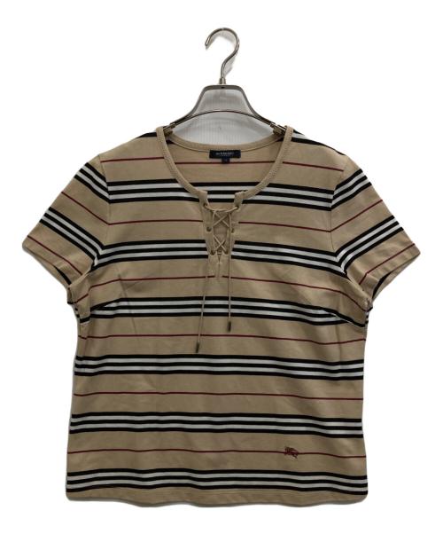 BURBERRY LONDON（バーバリーロンドン）BURBERRY LONDON (バーバリーロンドン) ボーダーカットソー ベージュ サイズ:Fの古着・服飾アイテム