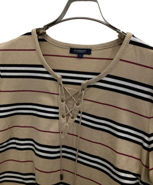 BURBERRY LONDON（バーバリーロンドン）BURBERRY LONDON (バーバリーロンドン) ボーダーカットソー ベージュ サイズ:Fの古着・服飾アイテム
