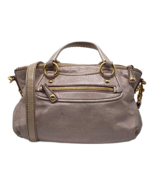 MIU MIU（ミュウミュウ）MIU MIU (ミュウミュウ) ハートチャーム2WAYバッグ ピンクの古着・服飾アイテム