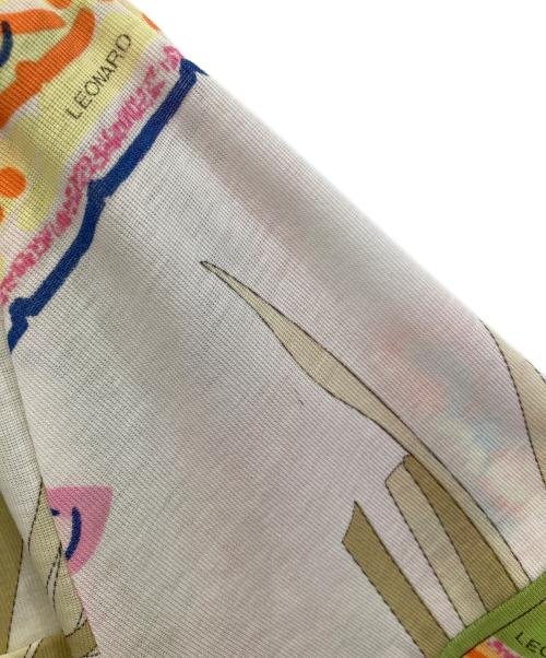 LEONARD（レオナール）LEONARD (レオナール) 半袖ワンピース ホワイト サイズ:38の古着・服飾アイテム