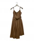 Diagramダイアグラム）の古着「エコレザーワンピース」｜ブラウン