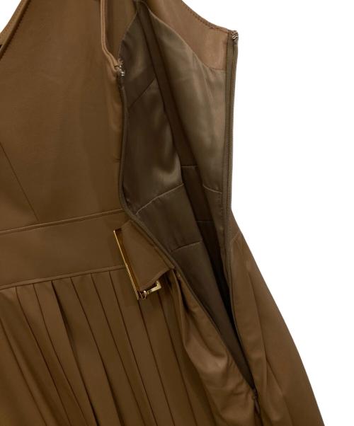 Diagram（ダイアグラム）Diagram (ダイアグラム) エコレザーワンピース ブラウン サイズ:36の古着・服飾アイテム