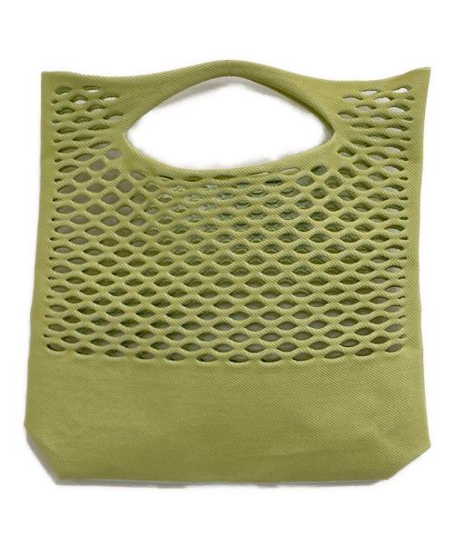 GOOD GOODS ISSEY MIYAKE（グッドグッズ イッセイミヤケ）GOOD GOODS ISSEY MIYAKE (グッドグッズ イッセイミヤケ) MOKKOハンドバッグ 黄緑の古着・服飾アイテム