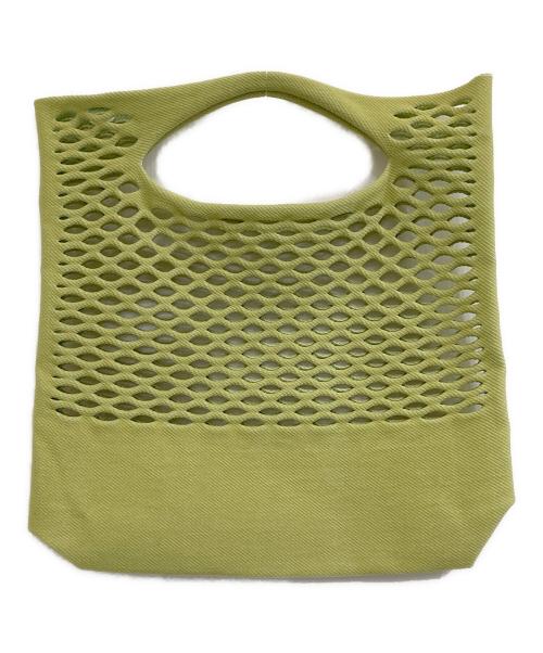 GOOD GOODS ISSEY MIYAKE（グッドグッズ イッセイミヤケ）GOOD GOODS ISSEY MIYAKE (グッドグッズ イッセイミヤケ) MOKKOハンドバッグ 黄緑の古着・服飾アイテム
