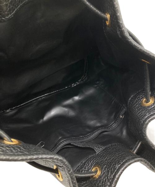 LONGCHAMP（ロンシャン）LONGCHAMP (ロンシャン) 巾着レザーバッグ ブラックの古着・服飾アイテム