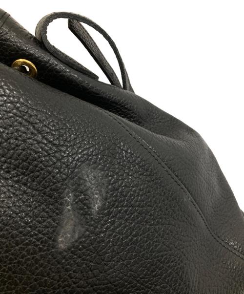 LONGCHAMP（ロンシャン）LONGCHAMP (ロンシャン) 巾着レザーバッグ ブラックの古着・服飾アイテム