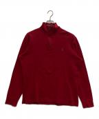 POLO RALPH LAURENポロ・ラルフローレン）の古着「ハーフジップニット」｜レッド