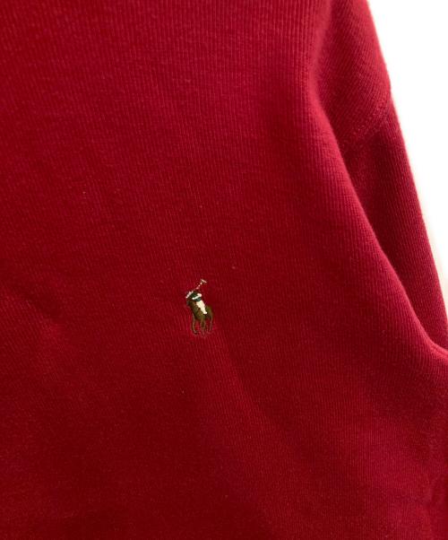 POLO RALPH LAUREN（ポロ・ラルフローレン）POLO RALPH LAUREN (ポロ・ラルフローレン) ハーフジップニット レッド サイズ:Mの古着・服飾アイテム