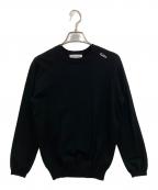 MADISON BLUEマディソンブルー）の古着「HELLO CREWNECK SWEATER」｜ブラック