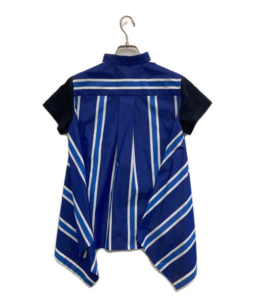 sacai（サカイ）sacai (サカイ) 切替半袖カットソー ネイビー サイズ:1の古着・服飾アイテム