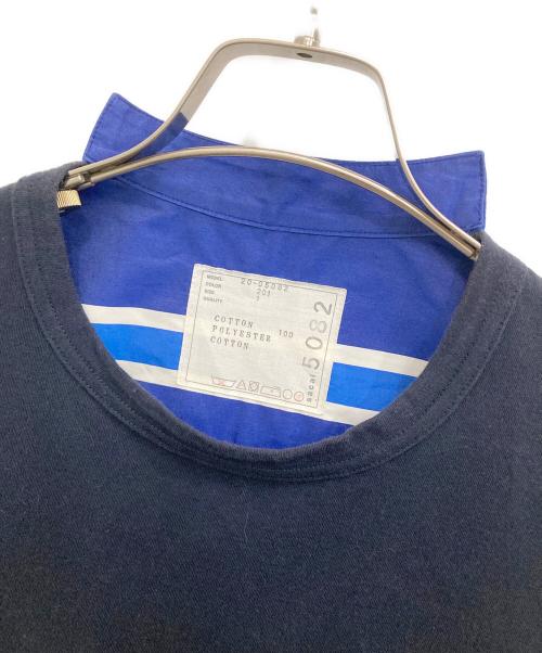 sacai（サカイ）sacai (サカイ) 切替半袖カットソー ネイビー サイズ:1の古着・服飾アイテム