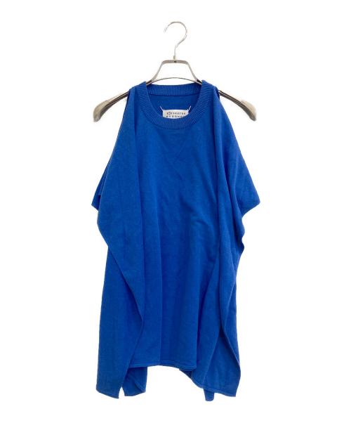 Maison Martin Margiela（メゾンマルタンマルジェラ）Maison Martin Margiela (メゾンマルタンマルジェラ) ノースリーブニット ブルー サイズ:ＸＳの古着・服飾アイテム