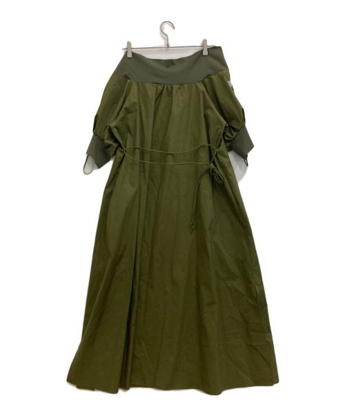 BORDERS at BALCONY（ボーダーズアットバルコニー）BORDERS AT BALCONY (ボーダーズアットバルコニー) オフショルダーワンピース カーキ サイズ:Sの古着・服飾アイテム