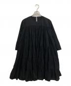 merletteマーレット）の古着「ティアードミニワンピース」｜ブラック