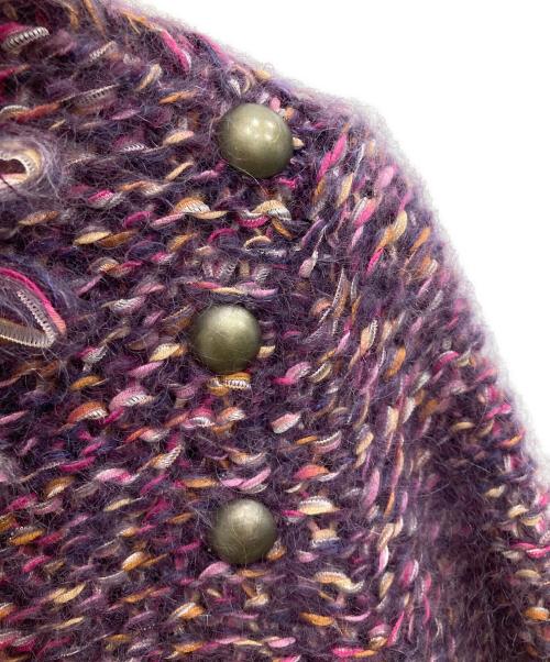 EPOCA（エポカ）EPOCA (エポカ) モヘヤ混ニットジャケット パープル サイズ:40の古着・服飾アイテム