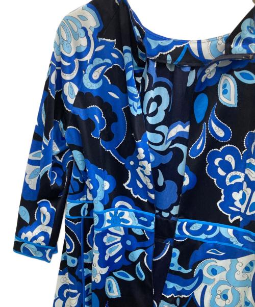 LEONARD（レオナール）LEONARD (レオナール) 総柄ワンピース ブルー サイズ:38の古着・服飾アイテム