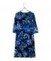 LEONARD（レオナール）の古着「総柄ワンピース」｜ブルー