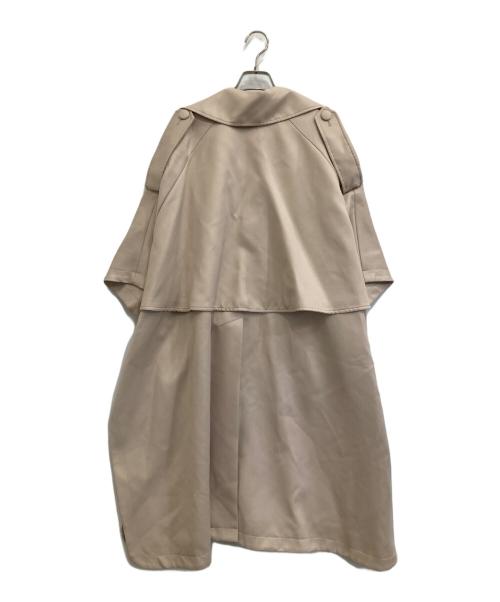 MaxMara（マックスマーラ）MaxMara (マックスマーラ) ダブルブレストサテンケープトレンチコート ベージュ サイズ:不明の古着・服飾アイテム