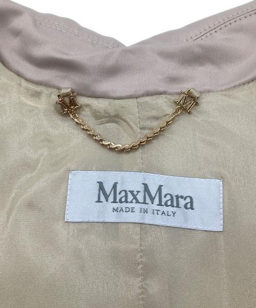 MaxMara（マックスマーラ）MaxMara (マックスマーラ) ダブルブレストサテンケープトレンチコート ベージュ サイズ:不明の古着・服飾アイテム
