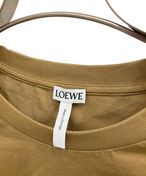 LOEWE（ロエベ）LOEWE (ロエベ) 半袖刺繍カットソー ベージュ×ネイビー サイズ:-の古着・服飾アイテム