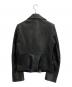 TOMORROW LAND (トゥモローランド) セミベジタブルレザー サックジャケット ブラック サイズ:-：6000円