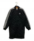 adidasアディダス）の古着「LONG BOMBER JACKET」｜ブラック