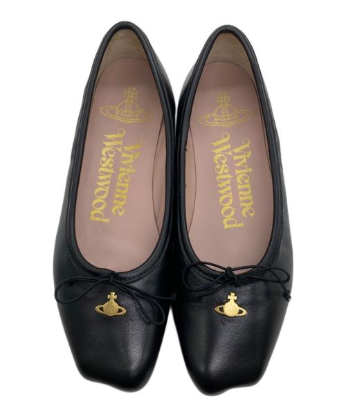 Vivienne Westwood（ヴィヴィアンウエストウッド）Vivienne Westwood (ヴィヴィアンウエストウッド) Brigitte Ballet Flat ブラック サイズ:38の古着・服飾アイテム