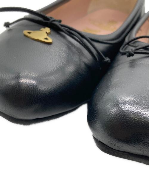Vivienne Westwood（ヴィヴィアンウエストウッド）Vivienne Westwood (ヴィヴィアンウエストウッド) Brigitte Ballet Flat ブラック サイズ:38の古着・服飾アイテム