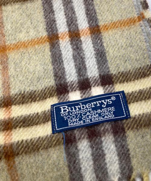Burberry's（バーバリー）Burberry's (バーバリーズ) チェックマフラー オリーブの古着・服飾アイテム