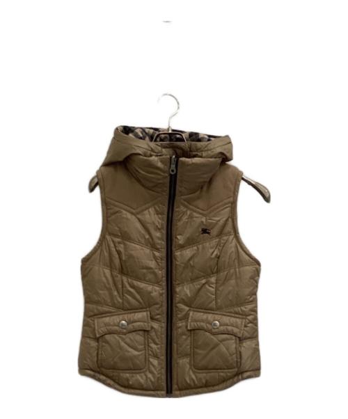 BURBERRY BLUE LABEL（バーバリーロンドンブルーレーベル）BURBERRY BLUE LABEL (バーバリーロンドンブルーレーベル) 中綿リバーシブルベスト ベージュ サイズ:Lの古着・服飾アイテム
