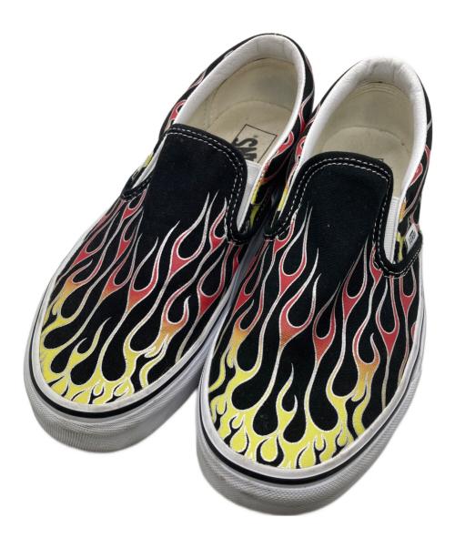 VANS（ヴァンズ）VANS (バンズ) ファイヤ-フレイムスリッポン ブラック サイズ:26の古着・服飾アイテム