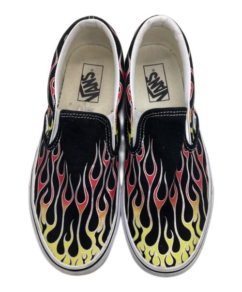 VANS（ヴァンズ）VANS (バンズ) ファイヤ-フレイムスリッポン ブラック サイズ:26の古着・服飾アイテム