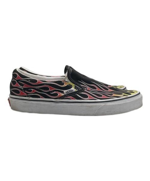 VANS（ヴァンズ）VANS (バンズ) ファイヤ-フレイムスリッポン ブラック サイズ:26の古着・服飾アイテム