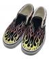 VANS（バンズ）の古着「ファイヤ-フレイムスリッポン」｜ブラック