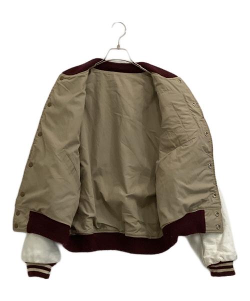 blicks（ブリック）blicks (ブリック) レザー切替スタジャン パープル サイズ:Mの古着・服飾アイテム