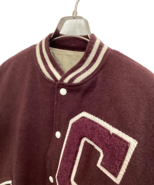 blicks（ブリック）blicks (ブリック) レザー切替スタジャン パープル サイズ:Mの古着・服飾アイテム
