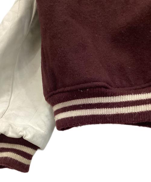 blicks（ブリック）blicks (ブリック) レザー切替スタジャン パープル サイズ:Mの古着・服飾アイテム