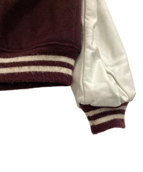 blicks（ブリック）blicks (ブリック) レザー切替スタジャン パープル サイズ:Mの古着・服飾アイテム