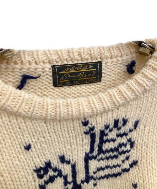 Eddie Bauer（エディーバウアー）Eddie Bauer (エディーバウアー) ニット ベージュ サイズ:Fの古着・服飾アイテム
