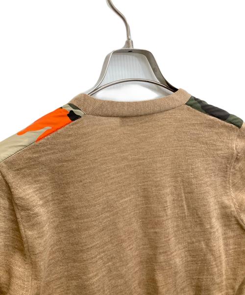 DSQUARED2（ディースクエアード）DSQUARED2 (ディースクエアード) カモフラ柄Ｖネックカーディガン ブラウン サイズ:XSの古着・服飾アイテム