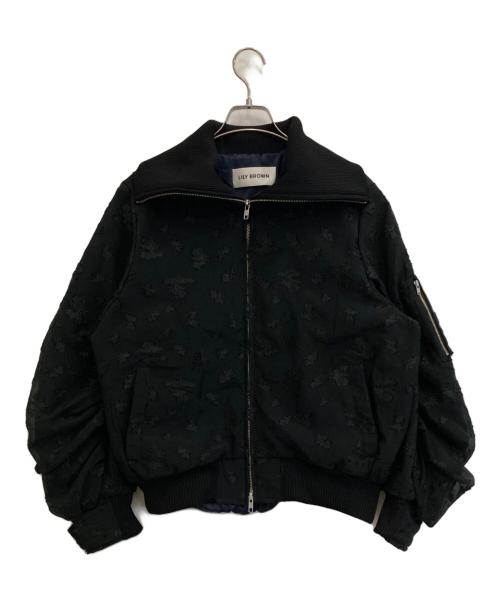 Lily Brown（リリーブラウン）Lily Brown (リリーブラウン) 花柄ジャケット ブラック サイズ:Fの古着・服飾アイテム