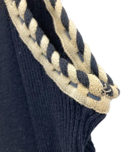 CHANEL（シャネル）CHANEL (シャネル) 胸ココマーク トリム タンクトップ ネイビー サイズ:42の古着・服飾アイテム