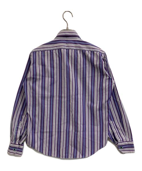 ETRO（エトロ）ETRO (エトロ) ストライプシャツ パープル サイズ:42の古着・服飾アイテム